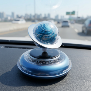 Difusor de Aromas Giratorio para Coche con Energía Solar, Evaporación Natural, Accesorio de Perfume Flotante Interestelar, Azul, Dorado, Verde - Product Image 1