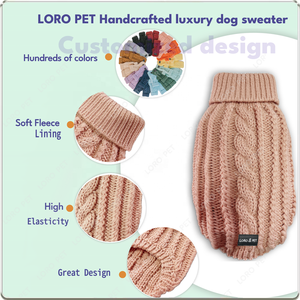 Paléo personnalisable flocons d'avoine tricot vêtements pour animaux de compagnie hiver chien pull tenue chaud petit grand pull pour animaux de compagnie en coton doux pour le printemps - Product Image 4