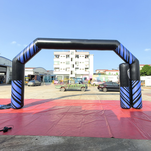 Commercial grade arco publicitario hinchable <b>inflatable</b> blue archway with customized banner for outdoor sporting events - Product Image 4