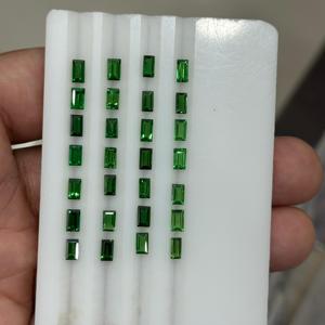 Pierre précieuse naturelle Tsavorite, taille baguette calibrée, qualité supérieure, grenat Tsavorite vert, pierres lâches pour la fabrication de bijoux - Product Image 1
