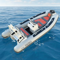 Sport 13ft Rib390 coque en aluminium semi-rigide Hypalon/PVC nervure en aluminium bateau gonflable Pooton bateau à vendre