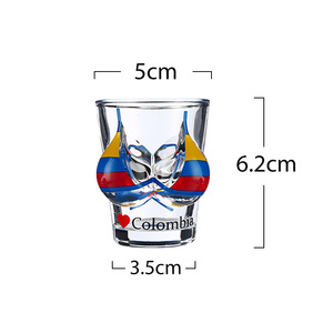 Commercio all'ingrosso personalizzato logo stampato Bahamas Colombia <span class=keywords><strong>turchia</strong></span> <span class=keywords><strong>souvenir</strong></span> turistici bikini portatile bicchieri di vino bicchiere di vino - Product Image 2
