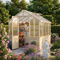 Serres de jardin écologiques en bois, serre potager en verre, kit complet avec aérations de toit pour jardins