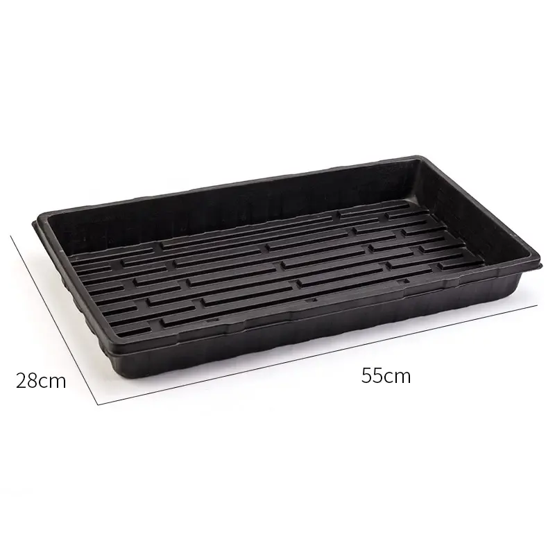 Chất Lượng Tốt Starter Flat Tray Nursery Canh Tác Đen Bắt Đầu PVC Trang Trại Nhà Kính Rau Khay