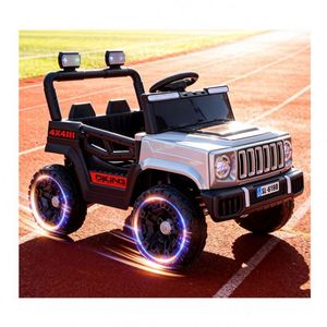 Voiture électrique 4 roues pour enfants, double moteur 6V4Ah, développement précoce des compétences, construction en plastique, direction télécommandée par téléphone - Product Image 1