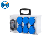 Boîte de distribution mobile portable la plus vendue, étanche, boîte de prises industrielles portables IP54, boîte de prises mobiles industrielles