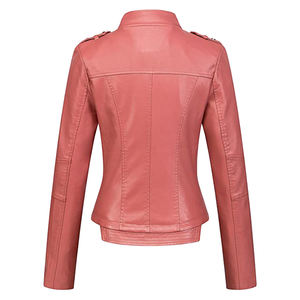 शैली में छोटे सुइड डेनिम सेक्सी शेर्पा बमवर्षक ब्लू टॉप की सवारी करने वाली शेर्पा बॉम्बर हुडी डिजाइन जिपर महिला चमड़े की जैकेट - Product Image 6