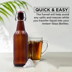 500mlガラス瓶ストッパー付きビール瓶飲料油酢330ml琥珀色酵素ボトル