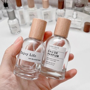 High Quality Customize <b>Empty</b> Glass 30ml 50ml 100ml Cylinder Transparent Men Perfume <b>Spray</b> <b>Bottle</b> with Cap Screen Printed LK01 - Product Image 3