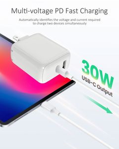 <b>Usb</b> c Pd Phone Charger30w Gan Type c Portable Mobile Chargers Fast Charging 2 Ports 30w Gan Charger for Android - Product Image 5
