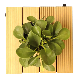 Chariot de pot de <span class=keywords><strong>fleur</strong></span> mobile en plastique <span class=keywords><strong>composite</strong></span> rond Chariot de jardinière en WPC avec roues universelles prix de gros - Product Image 3