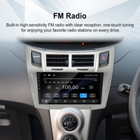 Stereo Mobil Layar Sentuh Rhythm Wireless Carplay Android Auto Mirror Link BT FM Kamera Mundur AHD untuk Toyota Yaris/Vizi 2005-2011
