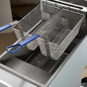 Friggitrice a Gas Verticale in Acciaio Inox da 44L, Grande Capacità, Macchina per Patatine Fritte, Friggitrice Professionale a 5 Bruciatori per Pollo, per Ristoranti - Product Image 1