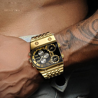Montre-bracelet étanche pour hommes, Design rectangulaire Unique, vente en gros