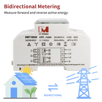 EM719028 MID Approved 6A Meter Energi Cerdas Tiga Fasa dengan CTs Layar LCD RS485 Meter KWh