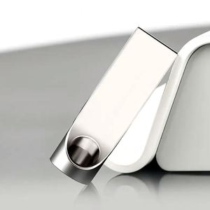 Memoria USB 3.0 Metálica con Orificio Redondo Curvo, Color Oro Champán, Logotipo Personalizado con Láser, Delgada, Portátil, con Llavero, Pendrive Promocional - Product Image 2