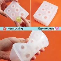 Moule en silicone pour résine époxy, 3 pièces, moule à boule, moules sphériques univers, moules de moulage pour pendentifs pour l'artisanat en résine UV