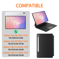 Casing Keyboard Ajaib Bersertifikasi CE RoHS Baru, Nirkabel Model Gunting untuk Samsung Galaxy Tab S11 Ultra dengan Touchpad 3 Jari Terintegrasi, Cepat