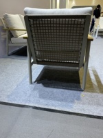 Ensemble de canapé d'extérieur moderne en aluminium portable 4 pièces avec coussins résistants aux intempéries pour patio, jardin et parc