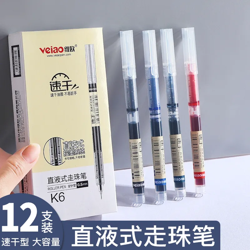 أرخص قلم حبر سائل K6 0.5 مم بـ 3 ألوان للاستعمال مرة واحدة مع أقلام جل قابلة لإعادة الملء عالية الجودة للاستخدام في المكتب والمدرسة