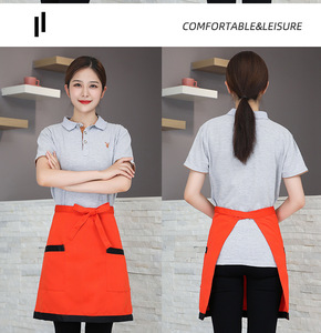 Delantal Corto de Lona de Media Longitud con Logotipo Personalizado, Ecológico y Duradero, Uniforme para Personal de Servicio en Restaurantes de Hot Pot y Barbacoa - Product Image 3