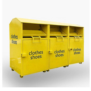 Large Volume Clothing Recycling Donation Bins Wholesale Metal Clothing Donation Bin