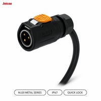 Connecteur circulaire étanche MJ20 20A à verrouillage rapide, prise mâle-femelle pour transmission de signal et d'alimentation industrielle