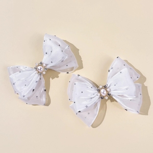 Doux princesse dentelle arcs épingle à cheveux enfants perle couronne Barrettes pinces à cheveux pour femmes filles chapeaux mode cheveux accessoires - Product Image 6