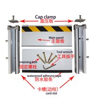 Barrière anti-inondation amovible en aluminium, barrière modulaire contre l'eau, système de contrôle des inondations robuste pour porte de garage, entrepôt
