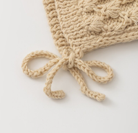 Bonnet bébé pompon d'hiver, bonnet tricoté chaud pour nourrisson, 100% coton, broderie à la main, logo personnalisé, rayé, unisexe