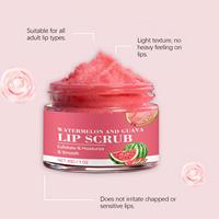 Gommage Lèvres Pastèque & Goyave 30g OEM Marque Privée Sel Marin Exfoliant Hydratant Repulpant Végétalien Tous Types de Peau 3 Ans