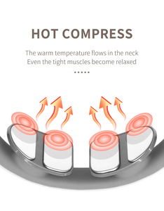 Masseur électrique pour le cou et les épaules, vibrations à basse fréquence, équipement de massage par acupuncture, masseur pour le dos et le cou avec fonction chauffante - Product Image 6