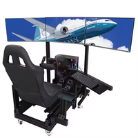 Simulateur de vol rotatif à 720 degrés Cockpit Profil en aluminium haute résistance Mouvements précis et lisses Divertissement sportif