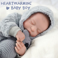 Poupée réaliste Bébé Reborn garçon endormi Babeside Noah 20 pouces, entièrement en vinyle, prête à être expédiée depuis notre entrepôt aux États-Unis – Cadeau