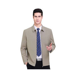 Chaqueta <span class=keywords><strong>Bomber</strong></span> Casual de Primavera-Otoño para Hombre con Cremallera y Cuello Alto, Diseño de Conejo en la Parte Delantera, Resistente a las Arrugas, Estilo Ejecutivo para Hombres de Mediana Edad - Product Image 1