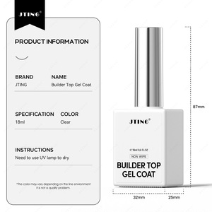 JTING Gel Constructor Transparente de Alta Calidad, Capa Superior Sin HEMA/TPO/TMPTA, No Requiere Limpieza, Fortalecedor 2 en 1, Esmalte de Uñas en Gel Transparente Multifunción - Product Image 6