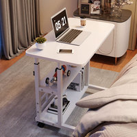 Bureau d'appoint mobile et réglable, table d'étude simple à hauteur réglable pour dortoir, chambre, étudiant et usage domestique