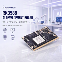 Rock.chip AI Development Board 8K 6 TOPS NPU 32GB LPDDR MIPI CSI dengan 2x Gigabit WiFi6 Debian RK3588 System-on-module