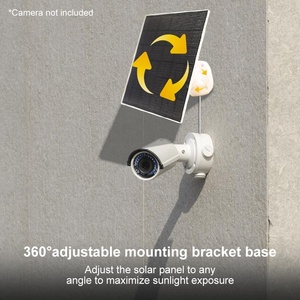 1 Wát pin năng lượng mặt trời di động cho camera an ninh DC 5V ngoài trời có thể sạc lại pin máy ảnh 360 có thể điều chỉnh an ninh gắn tấm pin mặt trời - Product Image 4