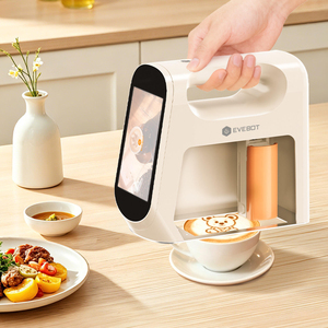 Macchina per Latte Art EVEBOT con Stampa ad Alta Risoluzione su Schiuma di Latte, Macaron, Yogurt, Torte, Pane, Biscotti con Cartuccia d'Inchiostro Alimentare Sicura - Product Image 1