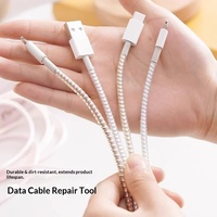 Protector de Cable USB de TPU, Fácil de Guardar, Color Macaron, en Espiral, Anti-Rotura, Venta al Por Mayor