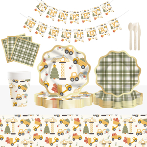 DAMAI Kids Party Decorations <b>Sets</b> Disposable Party <b>Plate</b> <b>Square</b> Lattice Cars Trucks Paper <b>Plates</b> Cups - Product Image 1