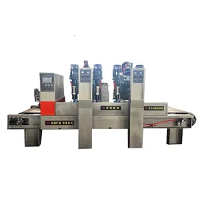 Full automatic litchi surface bush hammer stone grinding machine for granite marble slab processing