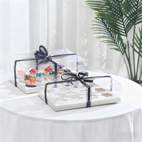 Boîtes à gâteaux en PET recyclé transparentes, 12 cavités, boîtes à cupcakes transparentes blanches pour la pâtisserie, emballage alimentaire pour anniversaire