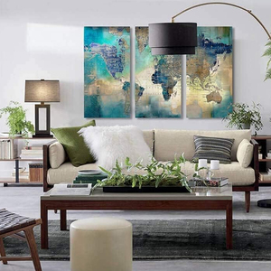 Lớn Bản Đồ Thế Giới <span class=keywords><strong>Canvas</strong></span> In Tường Nghệ Thuật Cho Phòng Khách Văn Phòng <span class=keywords><strong>3</strong></span> Mảnh Màu Xanh Lá Cây Bản Đồ Thế Giới Hình Ảnh Tác Phẩm Nghệ Thuật Trang Trí Nội Thất Cho Trang Trí Nội Thất - Product Image 3