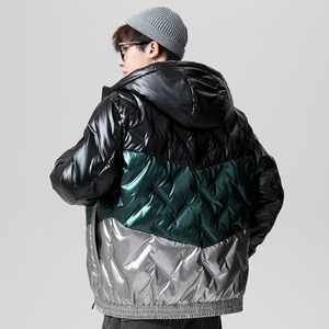 2 renk yolu yastıklı kirpi özel kapitone ceket erkekler sıcak erkekler ceketler kış ceket hood ile erkekler için - Product Image 6