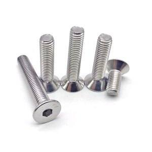 Tornillo de Cabeza Hexagonal de Acero Inoxidable Personalizado con Rosca Métrica M4 M5 M6 M8 M12, Cabeza Plana Industrial, Cabeza Avellanada - Product Image 2