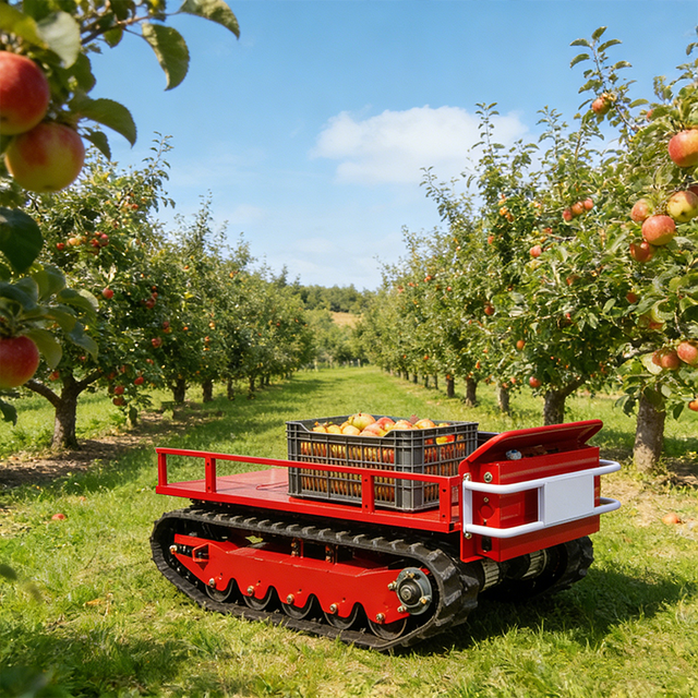 Radio Control Transport Trolley Mini Dumper Truck 15HP Gasoline-Battery Hybrid Engine 1 Ton Payload High Productivity Small Farm