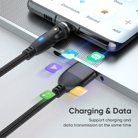 2023 vente chaude 540 degrés rotation USB câbles magnétiques chargeur de téléphone magnétique câble de Rotation pour tous les accessoires de téléphone portable