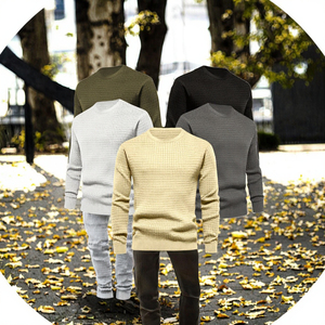 Pull décontracté pour homme de haute qualité, coupe ample, grande taille, en laine fine, motif lettres, anti-boulochage, collection automne – Offre spéciale - Product Image 2